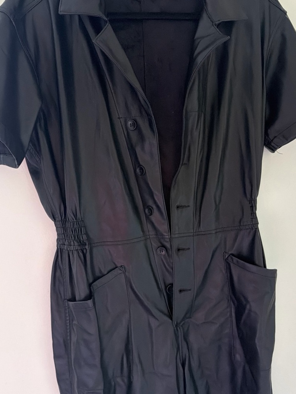 Lulu's Black Faux Leather Jacket